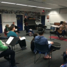 Veronica Playing for the guitar class at SAIL high school